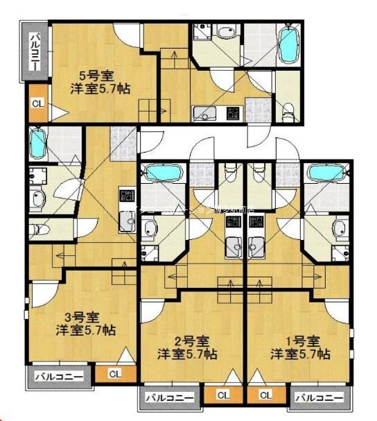 クレオ箱崎宮前八番館 間取り