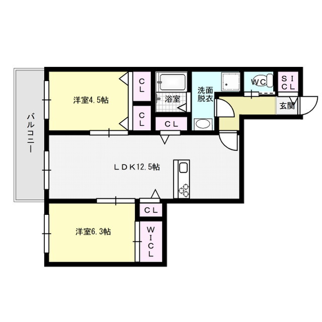 ※別部屋写真参考 パークヴィラ博多 間取り図