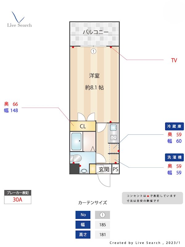 コンドミニアム薬院駅  間取り図