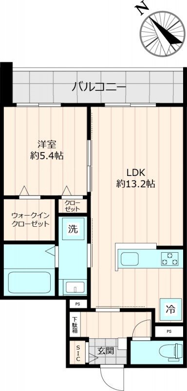アズール伯玄 303号室 間取り