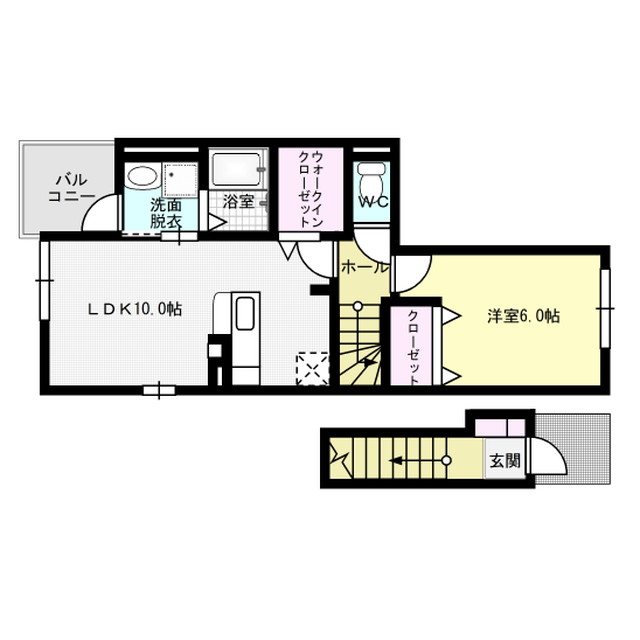 プロムナード春日 201号室 間取り