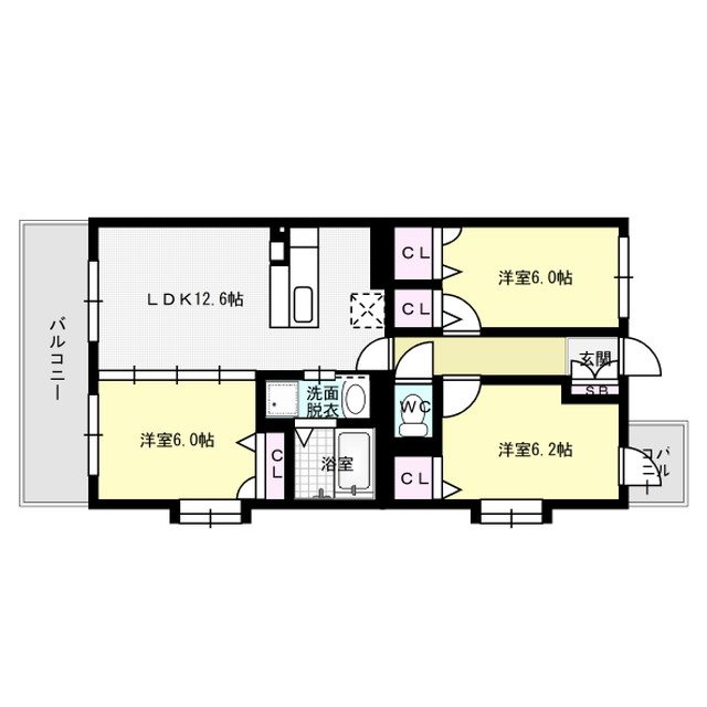 間取り ラフィーネ昭南 間取り図