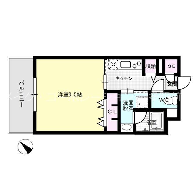 間取り フラッツ東比恵 間取り図