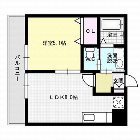 フェリスタ博多駅南 間取り図