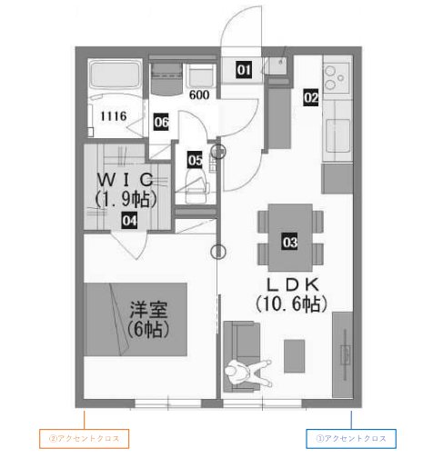 間取り ドアーズ南福岡B棟 間取り図