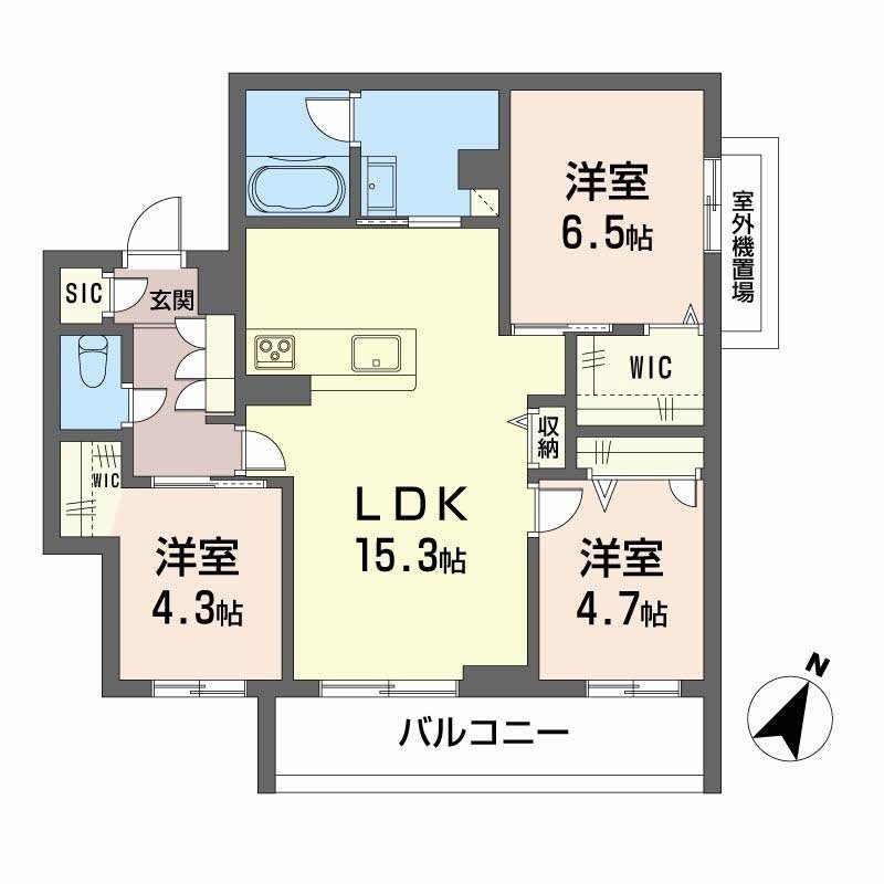 間取り シャーメゾン上大利レジデンス 間取り図
