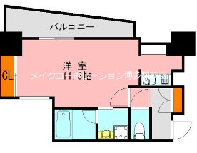 間取り アソシアグロッツォ天神ミッドシティ 間取り図