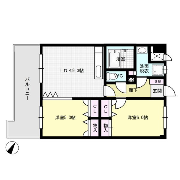 フォルスト平尾 1104号室 間取り
