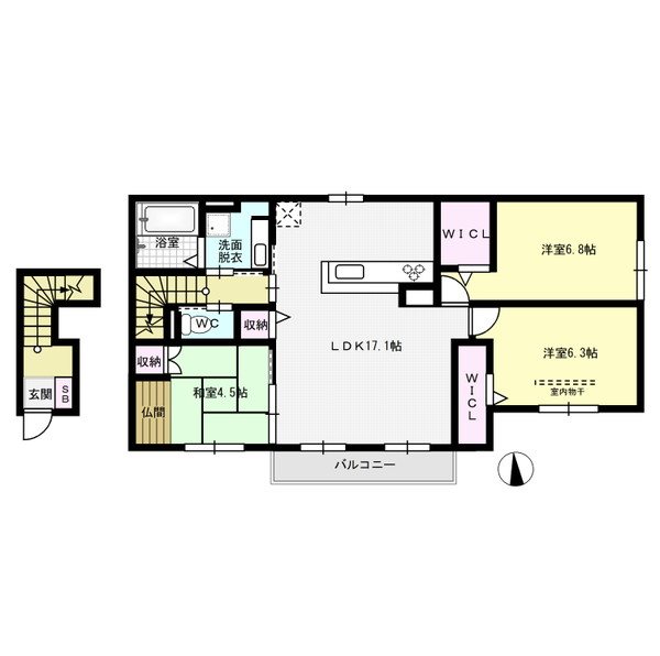 D-room植村 2号室 間取り