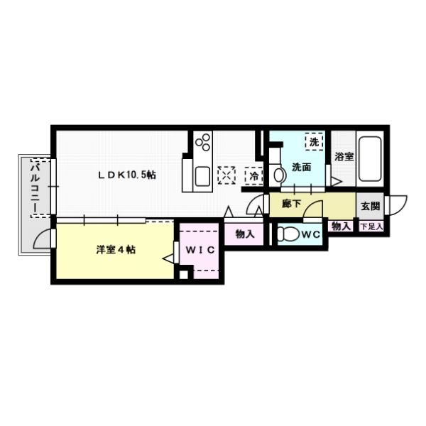 ベル ソフィア 102号室 間取り