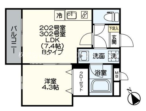 ジュネス下山門～ネット無料～ 間取り