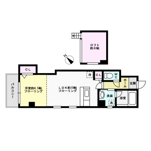 ジェンティーレ天神Ⅰ 間取り