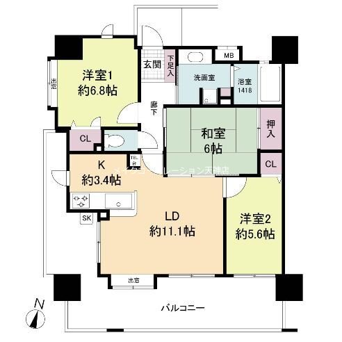 KDXレジデンス西公園  間取り