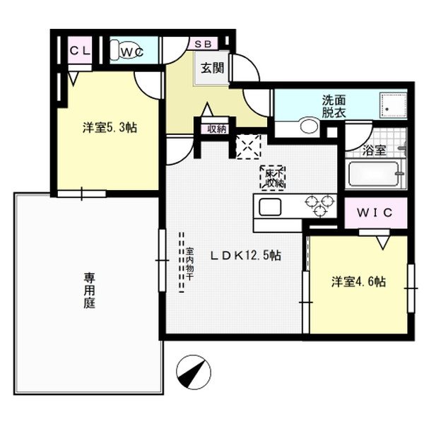 Grace Ain 101号室 間取り