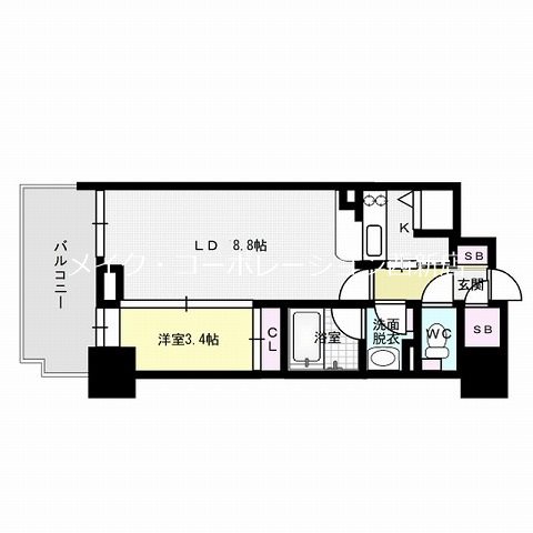 西新テングッドシティサボイ～ネット無料～  間取り
