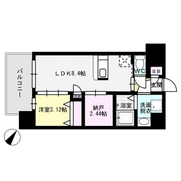 ※室内写真は同物件別部屋引用・現状優先です。 サードプレイス吉塚駅前 間取り図