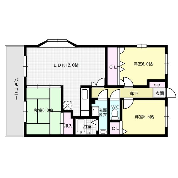 間取り ファミーユ博多の森 間取り図