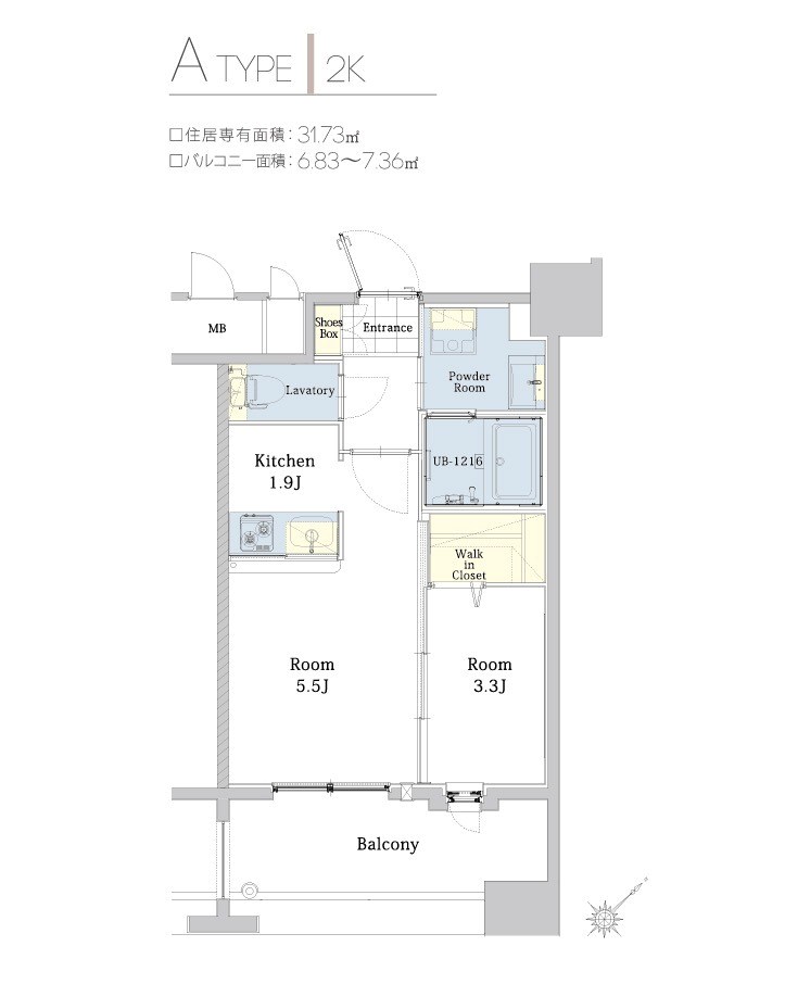 エンクレスト博多駅東Ⅱ 間取り