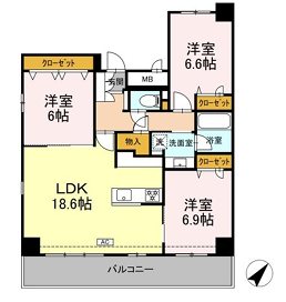 アーバンテム春吉 401号室 間取り
