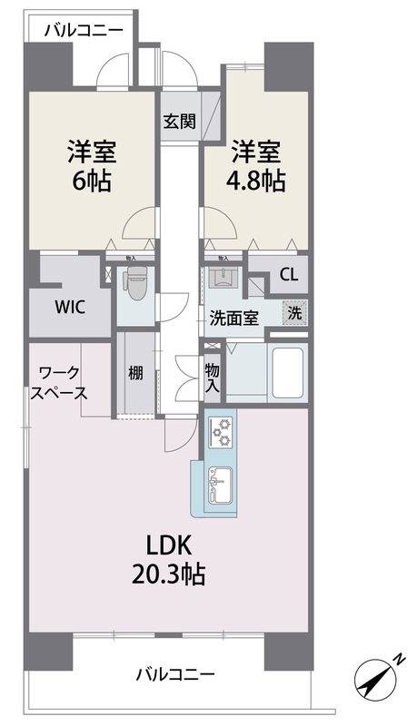 間取り アビターレ駅南 間取り図