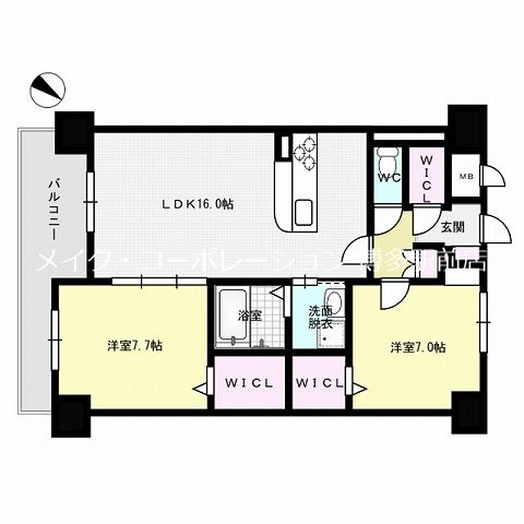 ラ・シルフィード博多駅南  間取り
