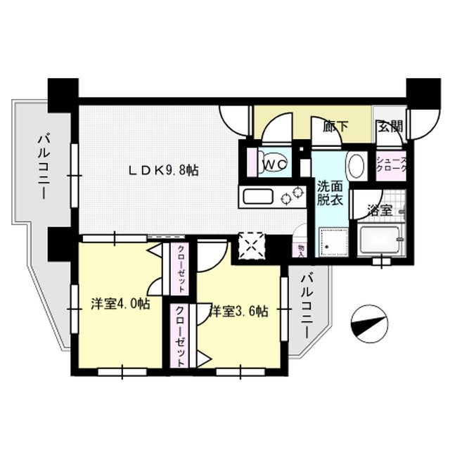 エフパルク大橋  間取り