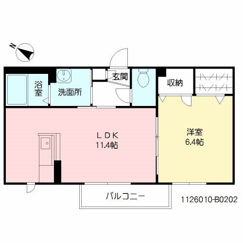 間取り シャーメゾンTOK B棟 間取り図