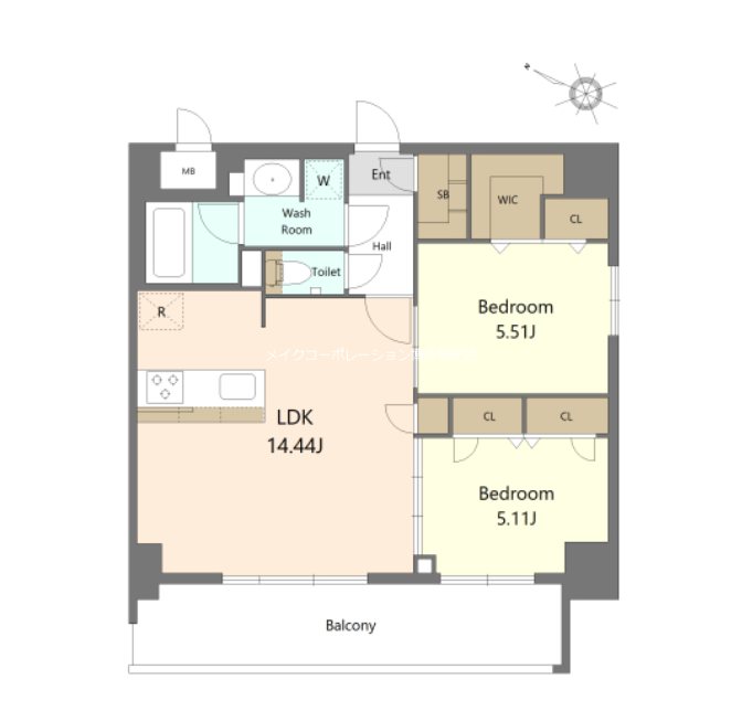 S-RESIDENCE薬院aureate 間取り
