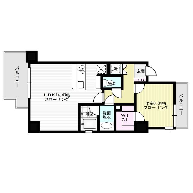 間取り Ropponmatsu View Apartment 間取り図
