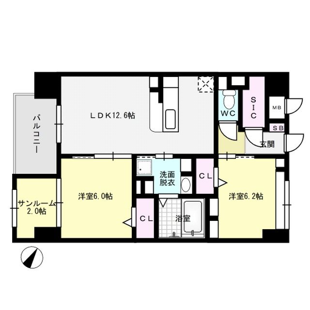 間取り BLESS南福岡駅前 間取り図