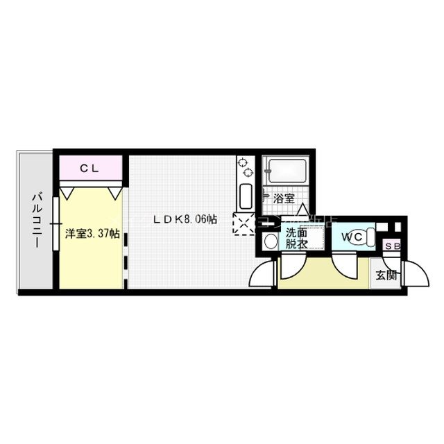 quador西新  間取り