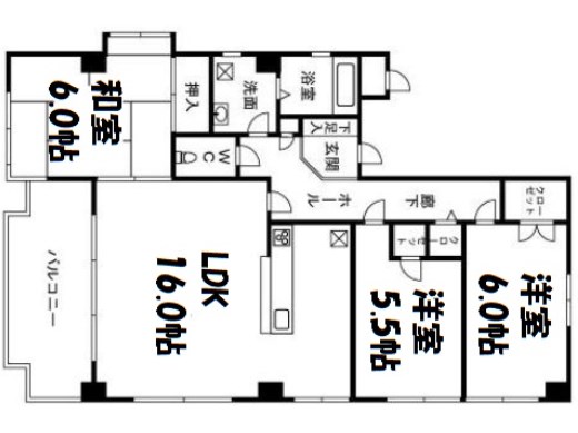 オークス西新 間取り