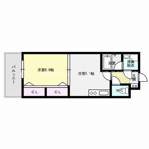 ※別部屋写真参考 ボヌール博多 間取り図