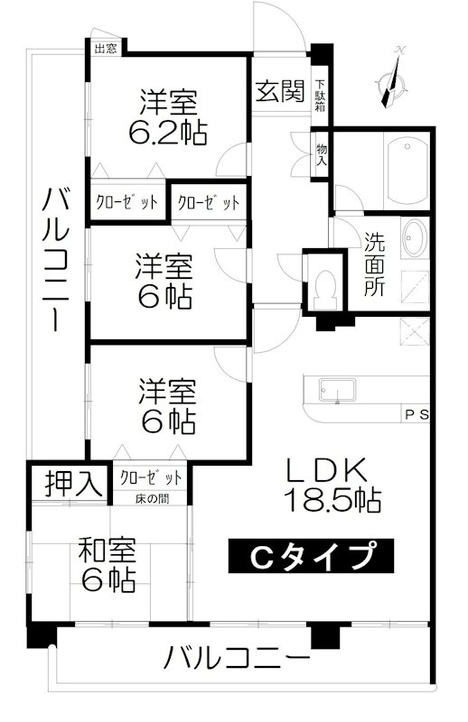 オアシス宗徳Ⅰ～ﾈｯﾄ無料～ 間取り