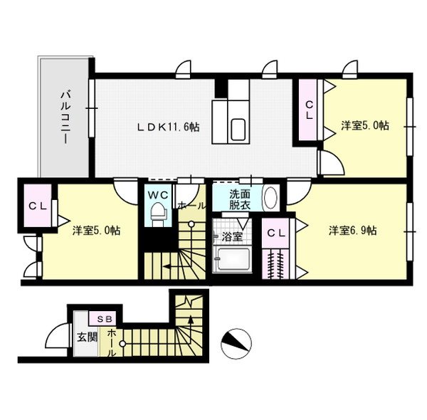 フローラ B棟 間取り