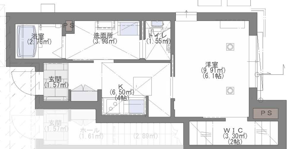 シャーメゾンリバーサイド草香江 間取り