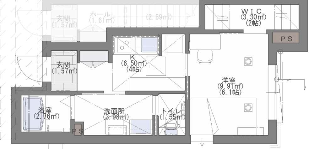 シャーメゾンリバーサイド草香江 間取り
