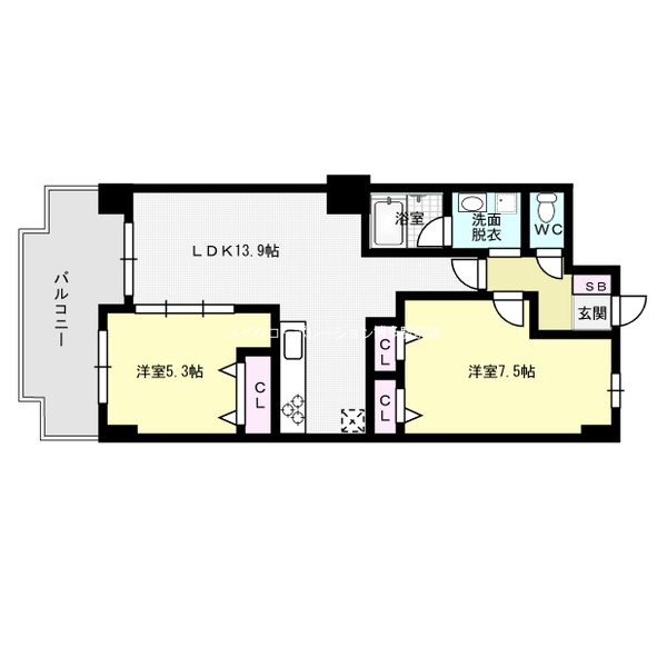 クレールライフ高宮  間取り