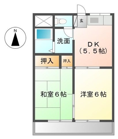 なかみちハイツ 間取り