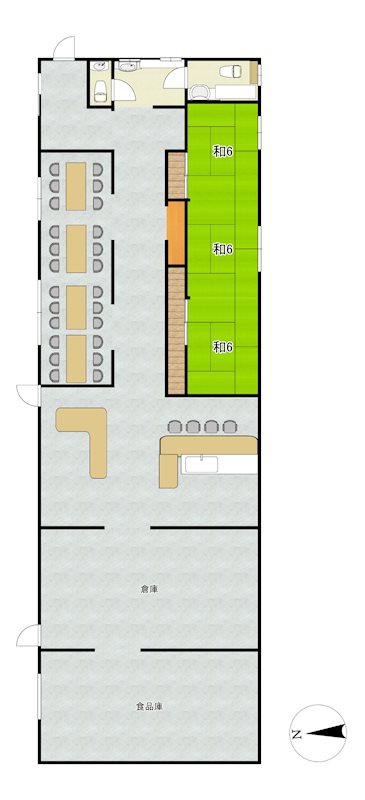 久慈町3丁目店舗（旧：宝箱） 間取り