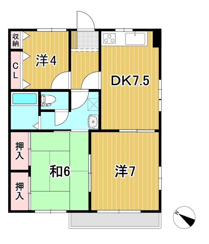 タジリシーサイドヴィラＤ 間取り