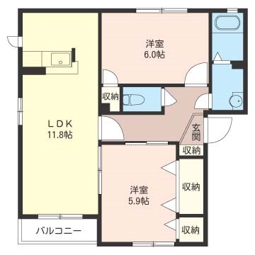 サンクゼールⅡ 間取り