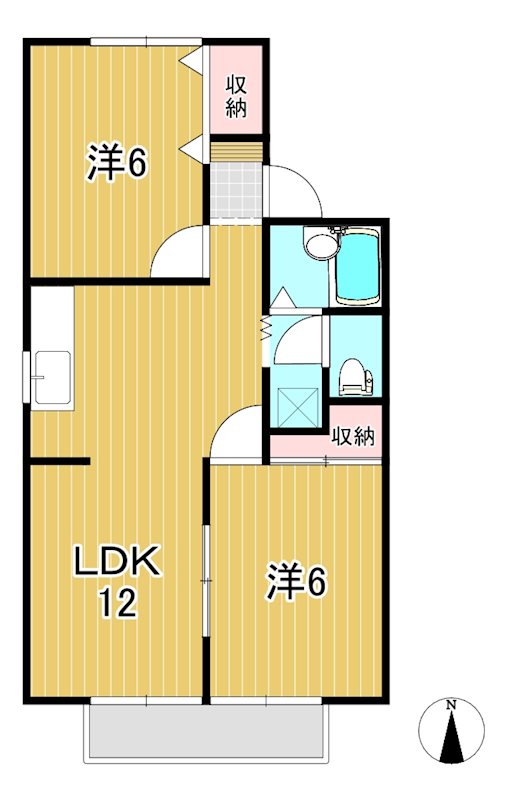 ヴィラみかの原　Ｂ　  間取り