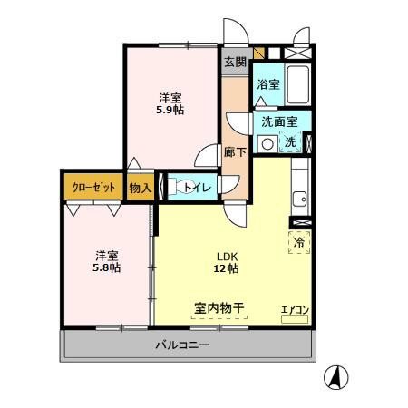 グレースヒルズⅡ  間取り