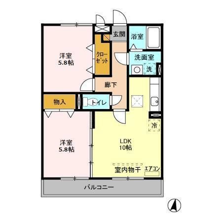 グレースヒルズⅡ  間取り