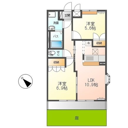 クレアトゥールＢ  間取り