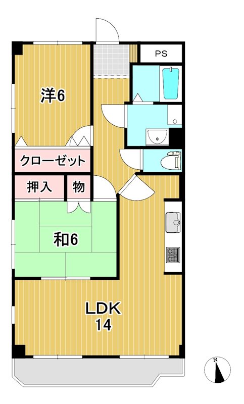 サンヒルタ大みか 間取り