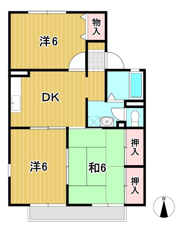 ハイツＷＡＣＨＩ　Ｃ 間取り