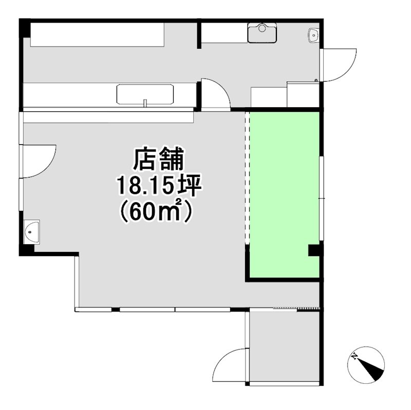 大平町ゴルフ練習場内店舗 間取り
