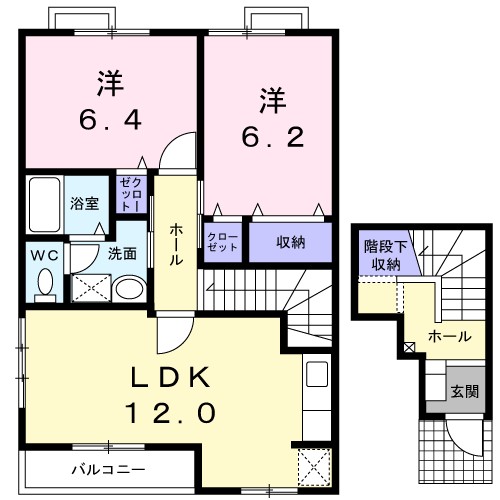 アンソレイエⅠ 間取り